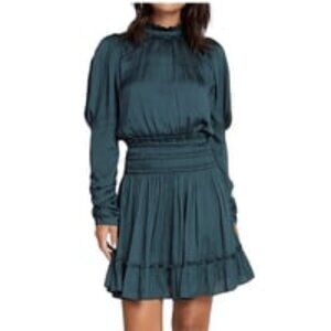 Current air long sleeve green dress